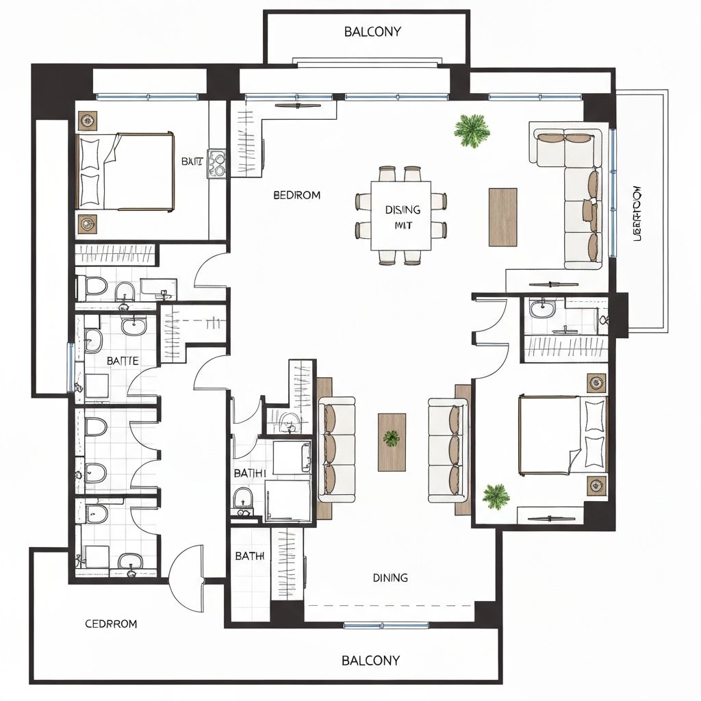 Mặt bằng căn hộ - 2