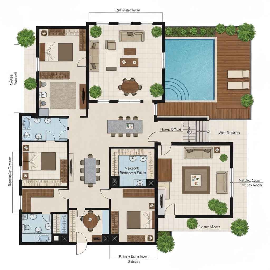 Diện tích biệt thự - 1